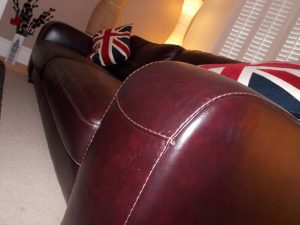 sofa cleaning Chelmsford Brown leather sofa cleaned and nourished. Sofa Cleaning Chelmsford